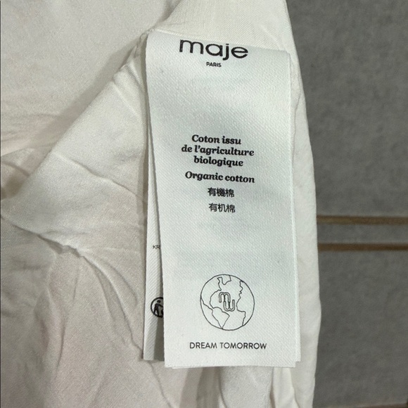 MAJE Rissol Floral Ruffle Sleeveless Cotton Dress US Size Small - Picture 13 of 16